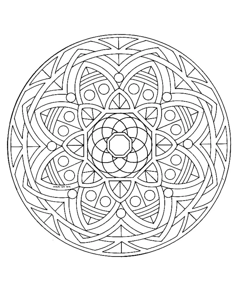Mandala to color zen relax free - 18 (Zen & Anti-stress Mandalas)